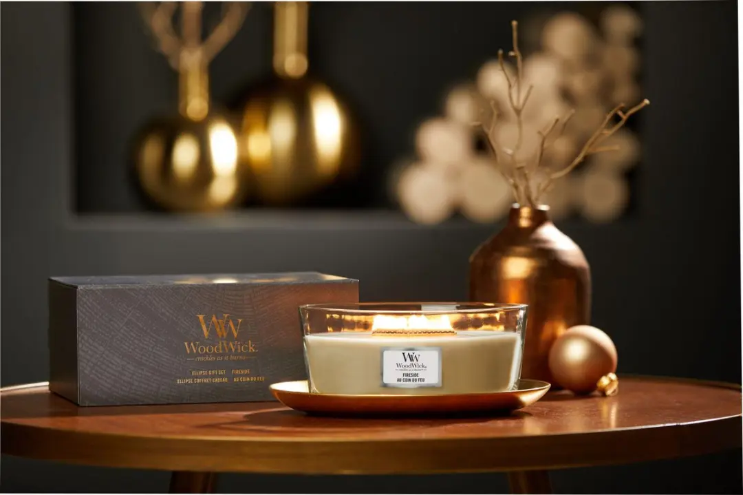 WoodWick Heartwick Fireside Geurkaars - Deluxe Cadeauset 3x - afbeelding 3 van 6