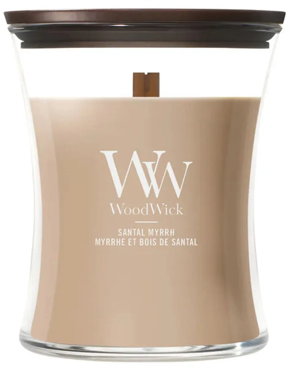 WoodWick Santal Myrrh Medium Geurkaars
