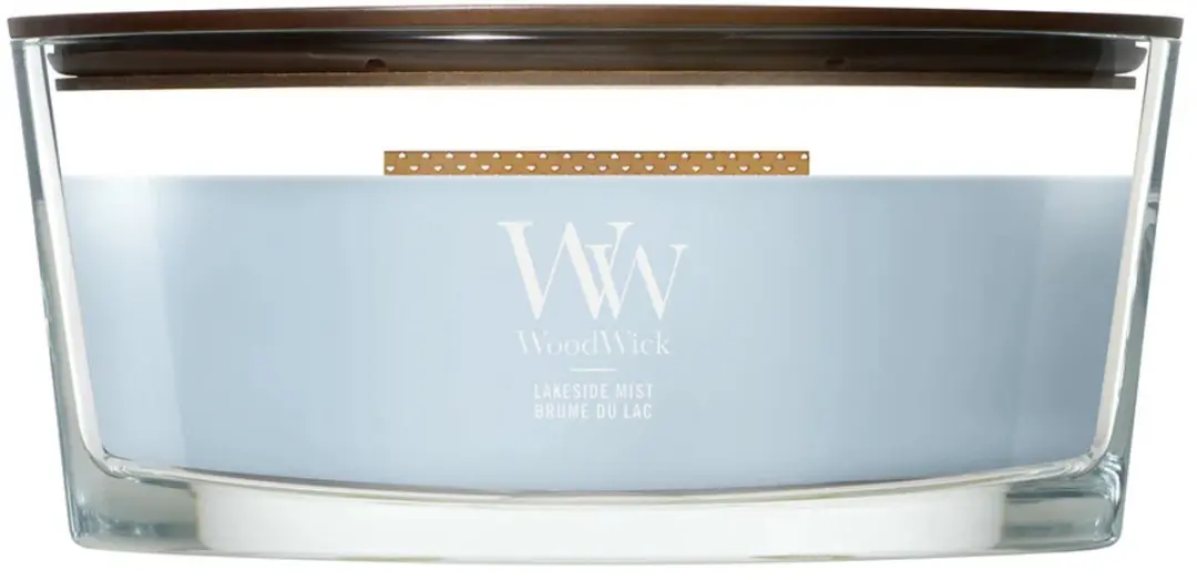 WoodWick Hearthwick Ellipse Geurkaars - Lakeside Mist