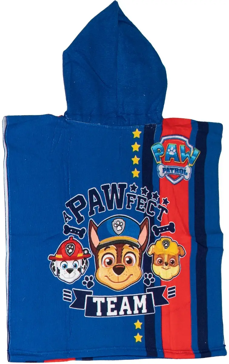 PAW Patrol Poncho Meerkleurig 55x110cm - afbeelding 3 van 6