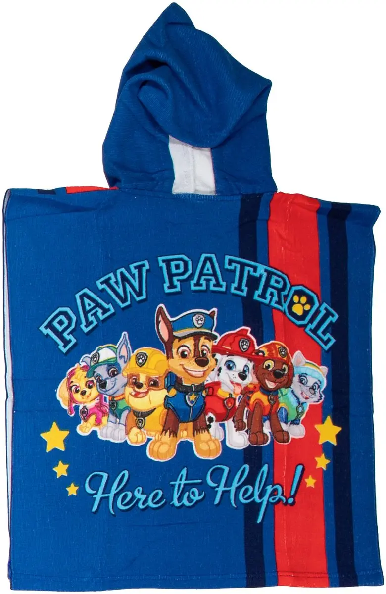 PAW Patrol Poncho Meerkleurig 55x110cm - afbeelding 4 van 6