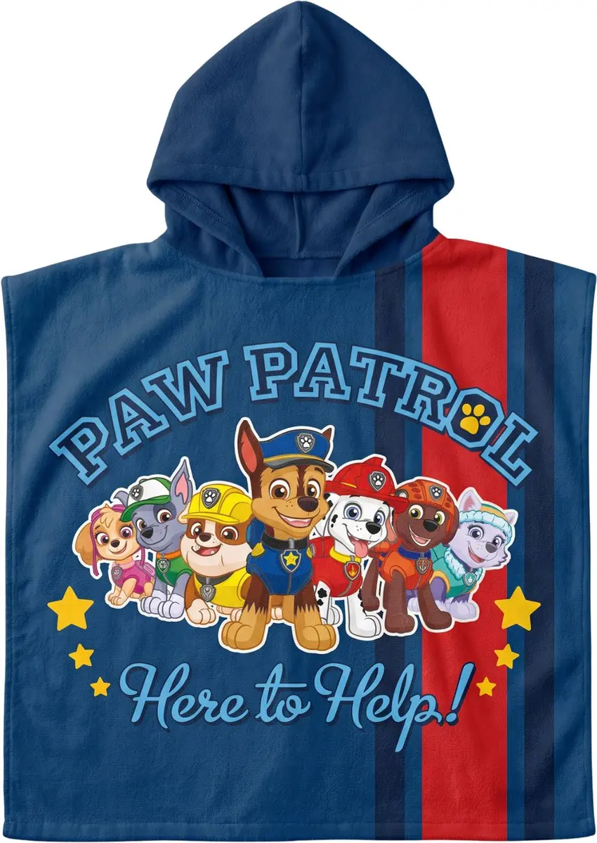 PAW Patrol Poncho Meerkleurig 55x110cm - afbeelding 6 van 6