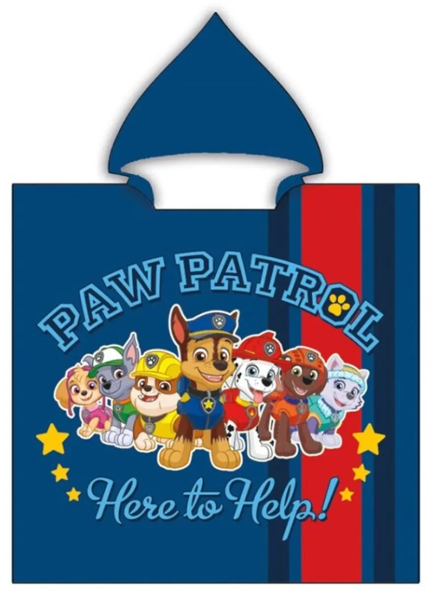 PAW Patrol Poncho Meerkleurig 55x110cm - afbeelding 5 van 6