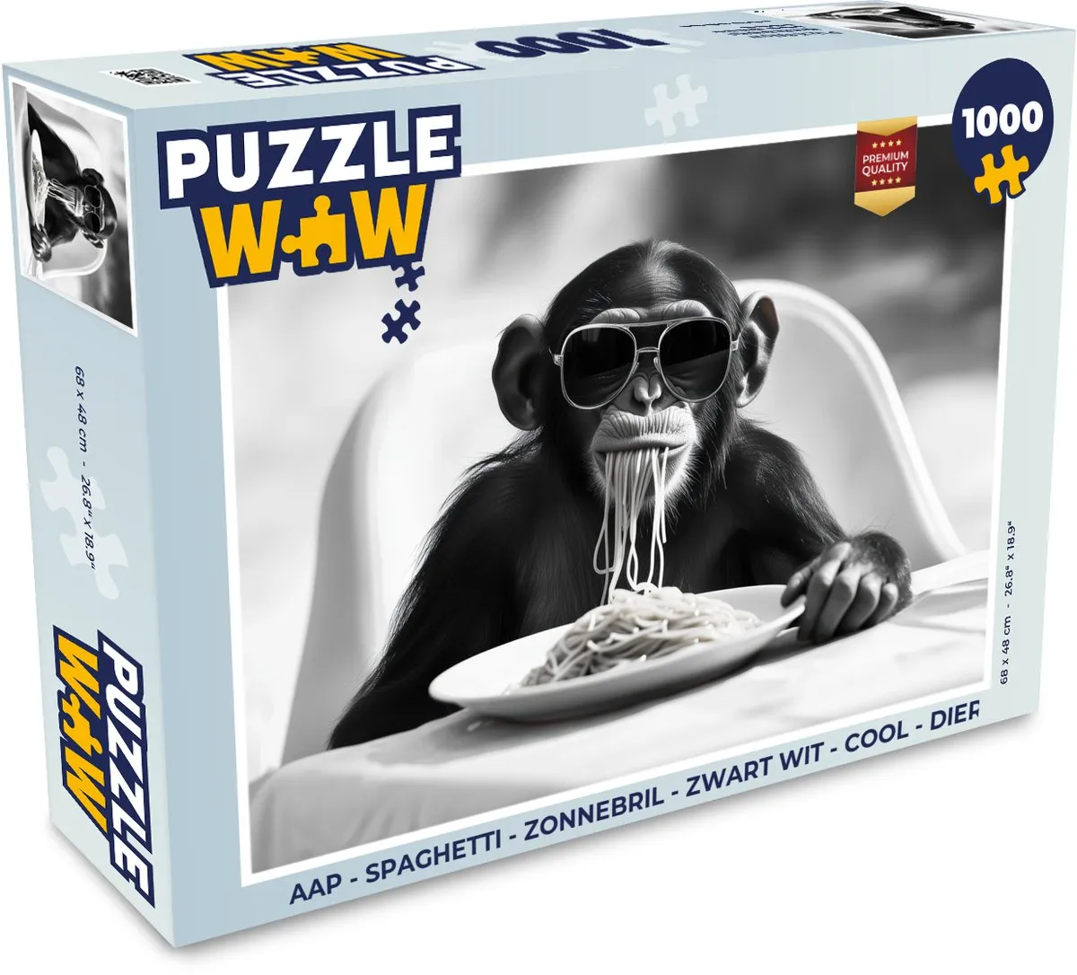 PuzzleWow Aap Legpuzzel 1000 Stuks