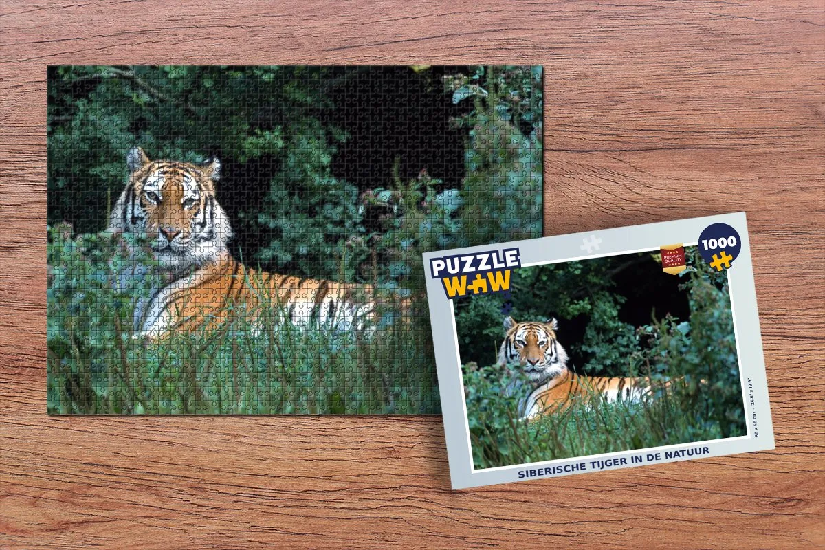 PuzzleWow Tijger Legpuzzel 1000 Stuks - Multicolor