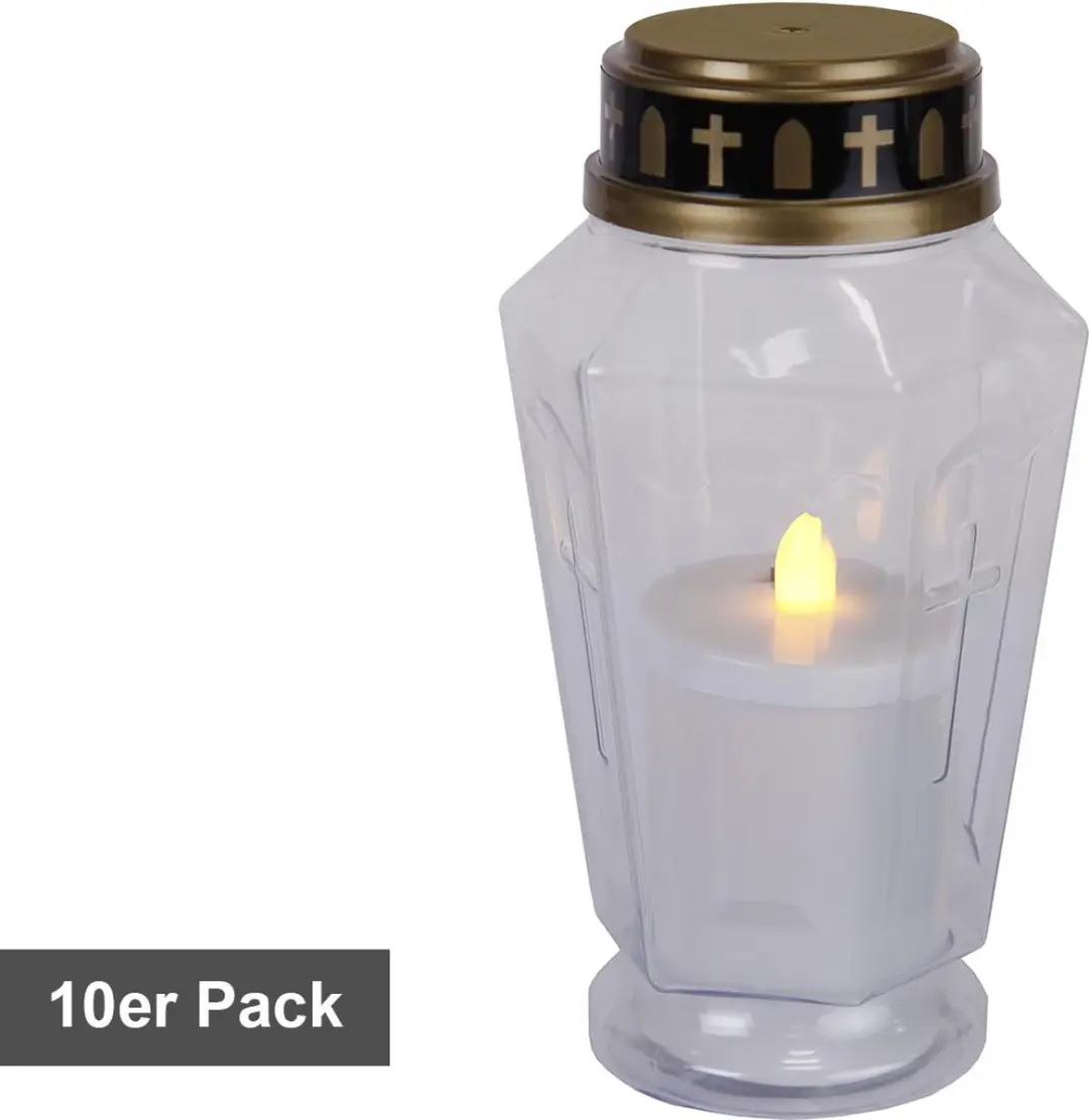 Star Trading Display Serene, grafkaarsen, 10 stuks, transparant, LED, warm wit,