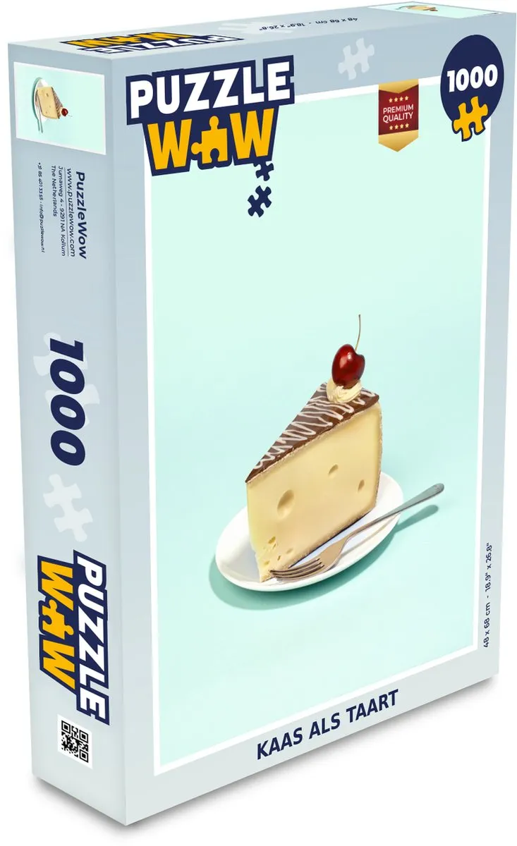 PuzzleWow Kaas als Taart Legpuzzel 1000 Stuks