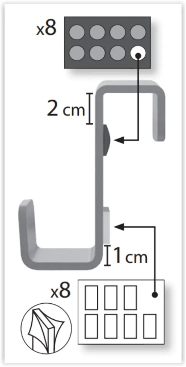 Metaltex Deurhaak Set 4 Stuks - Zwart - afbeelding 2 van 5