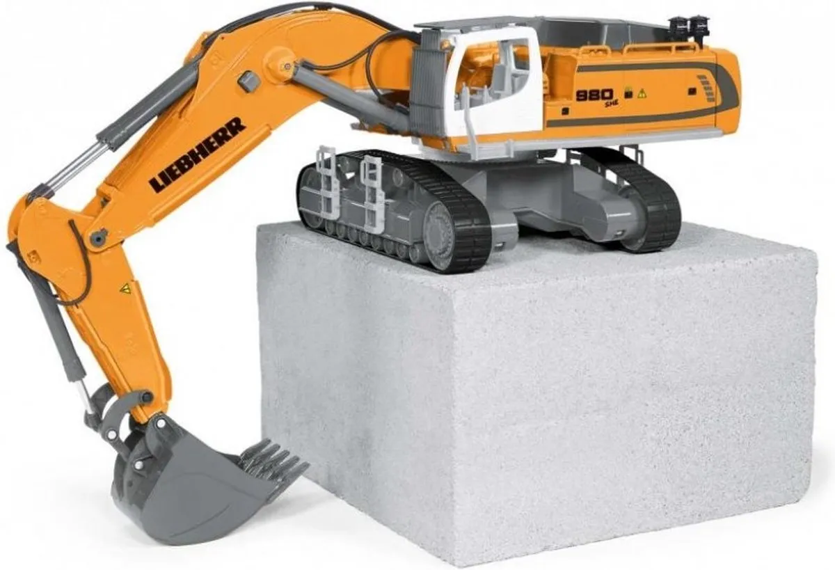 SIKU 6740 Liebherr R980 Rupsgraafmachine - Geel