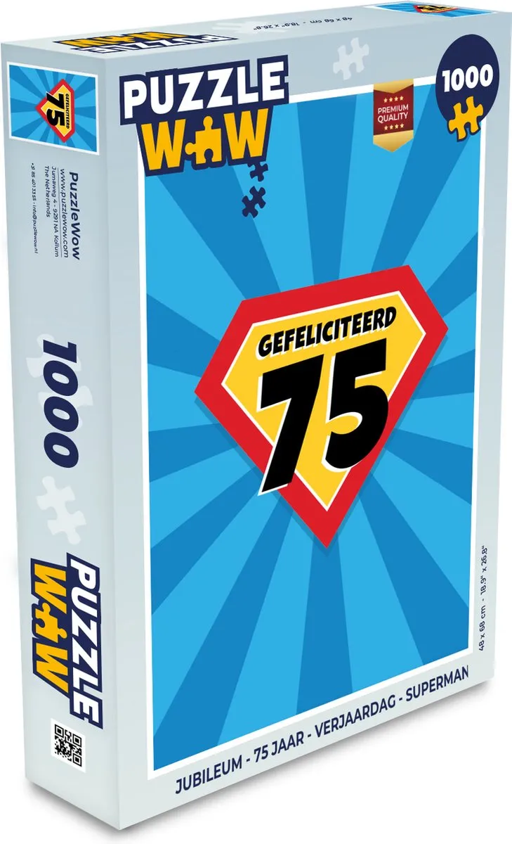 PuzzleWow Superman Legpuzzel 1000 Stuks