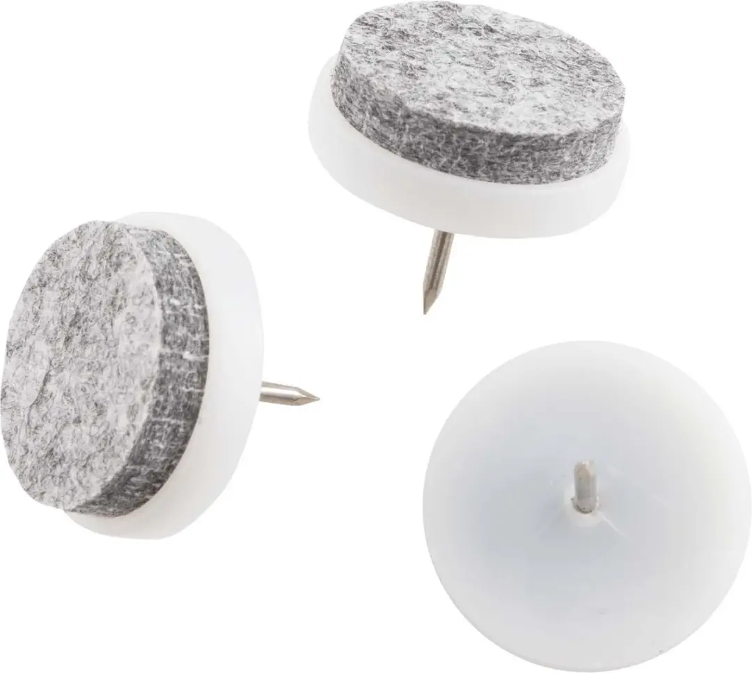 DELTAFIX. Meubel-Vilt-Glijder. Grijs. 8 stuks. 24 mm. Anti-kras. Laminaat-besche