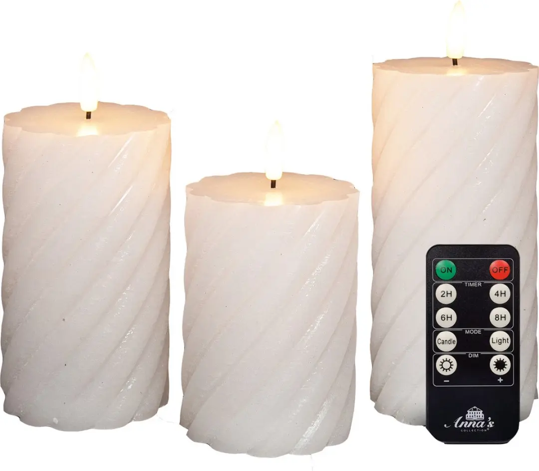 Anna Collection LED kaarsen/stompkaarsen set