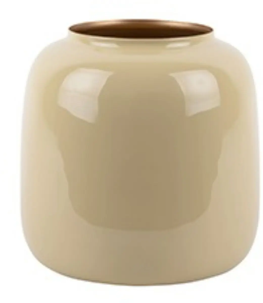 Present Time Vaas Ivy Large - Bruin - 11.5x11.5x20.5cm - IJzer - Modern - Bloemenvaas - Woondecoratie - Decoratieve vaas voor woonkamer of slaapkamer