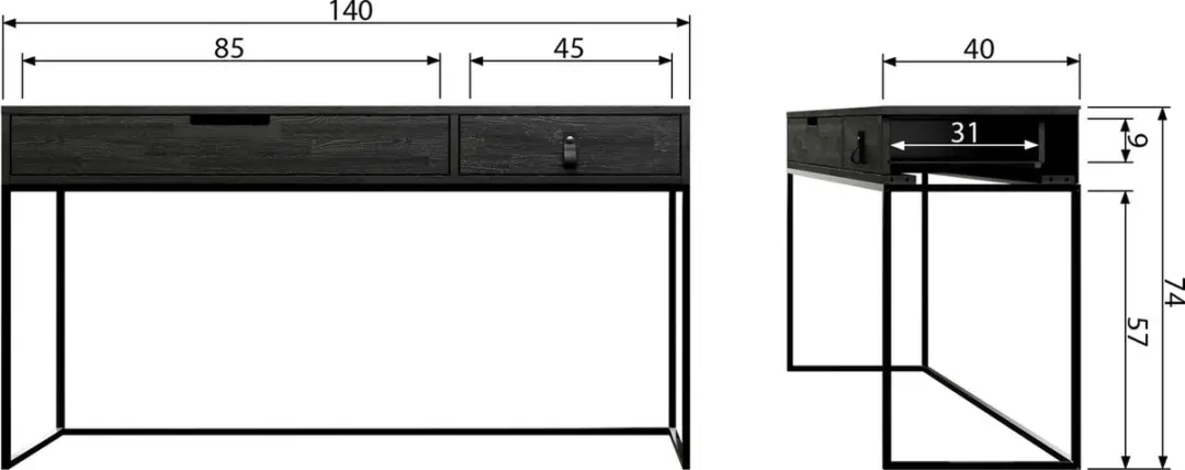 WOOOD Silas Bijzettafel Blacknight - afbeelding 2 van 6