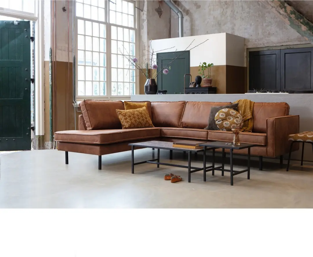 WOOOD Rodeo Hoekbank Links Cognac - afbeelding 5 van 6