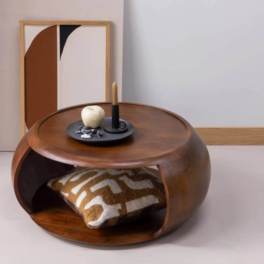 WOOOD Cole Salontafel 72cm - Bruin - afbeelding 3 van 6
