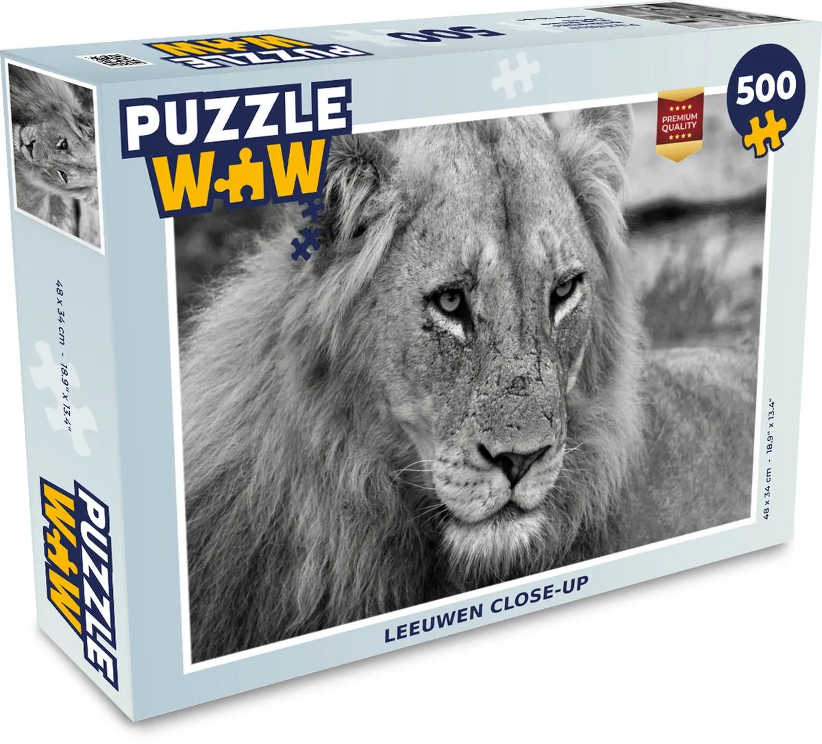PuzzleWow Leeuw Jacht Legpuzzel 500 Stuks