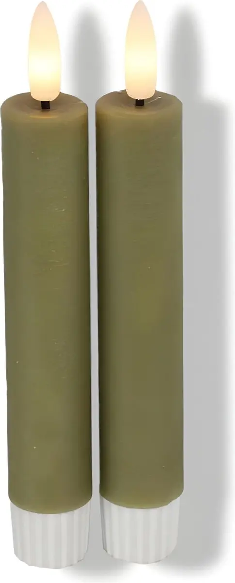 Countryfield Led Dinerkaarsen 2 Stuks - Beige - 15cm - afbeelding 4 van 4