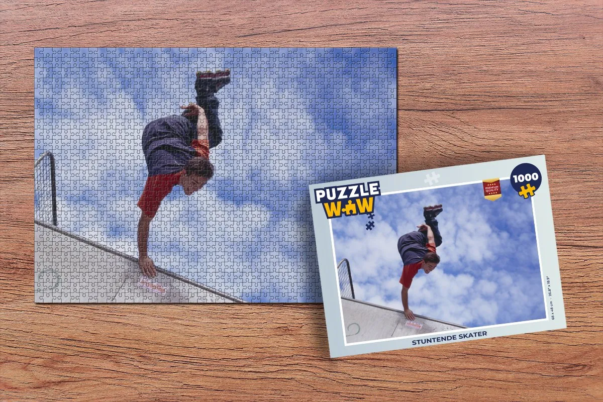 PuzzleWow Stuntende Skater Legpuzzel 1000 Stuks - Multicolor