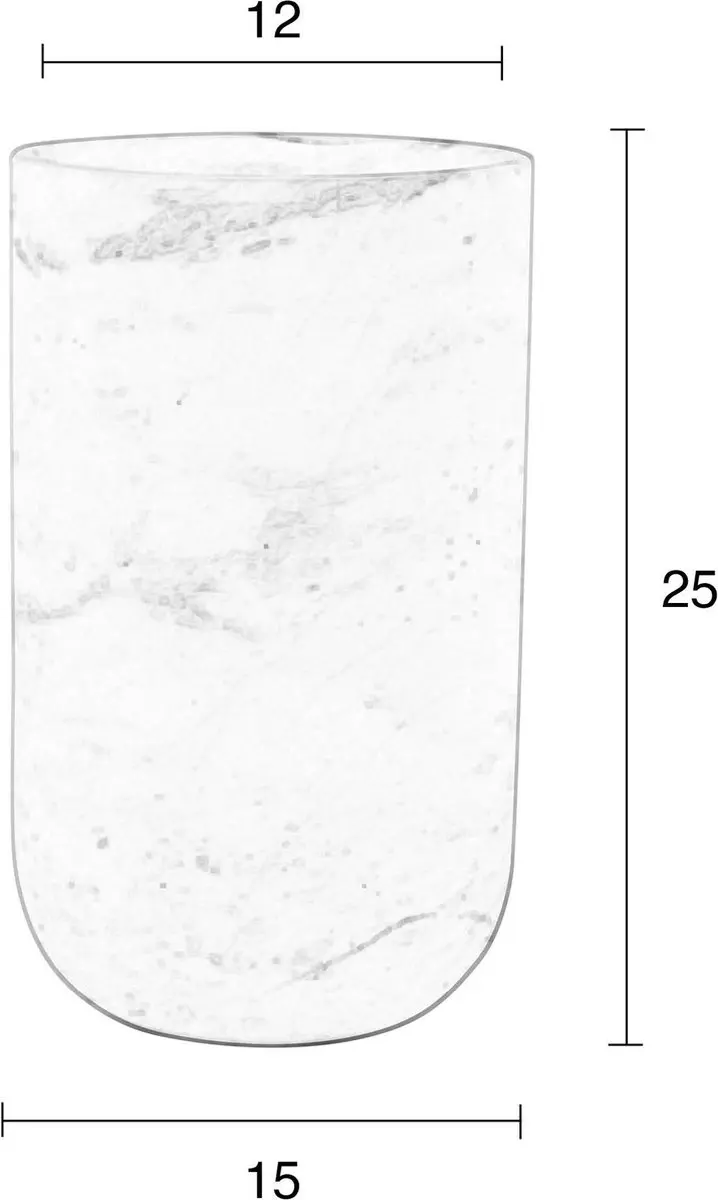 Zuiver Fajen Vaas - Ø15cm - Zwart - afbeelding 5 van 6