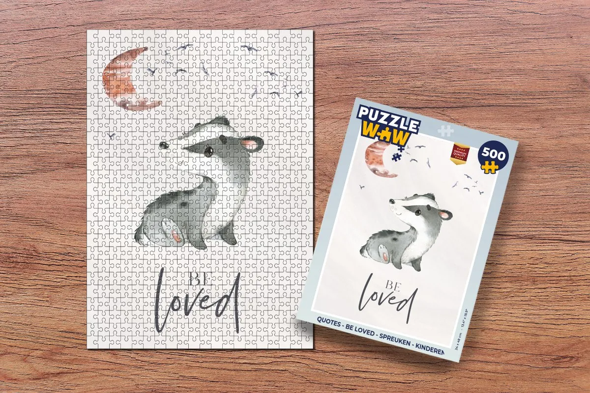 PuzzleWow Quotes Be Loved Legpuzzel 500 Stuks - Multicolor