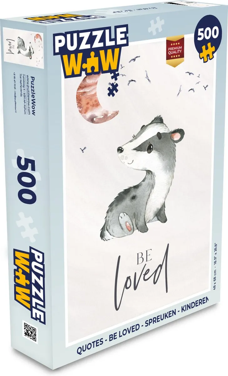 PuzzleWow Quotes Be Loved Legpuzzel 500 Stuks