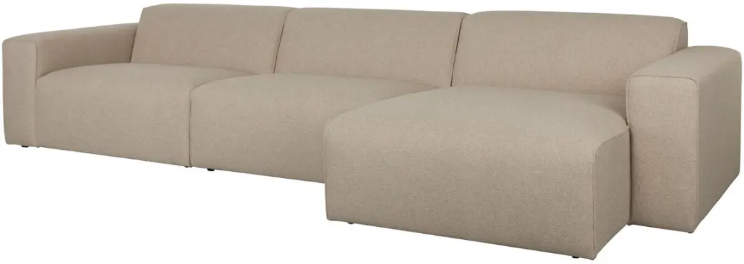 Zuiver Sofa Milka 4,5-zitsbank Chaise longue Rechts Cappuccino