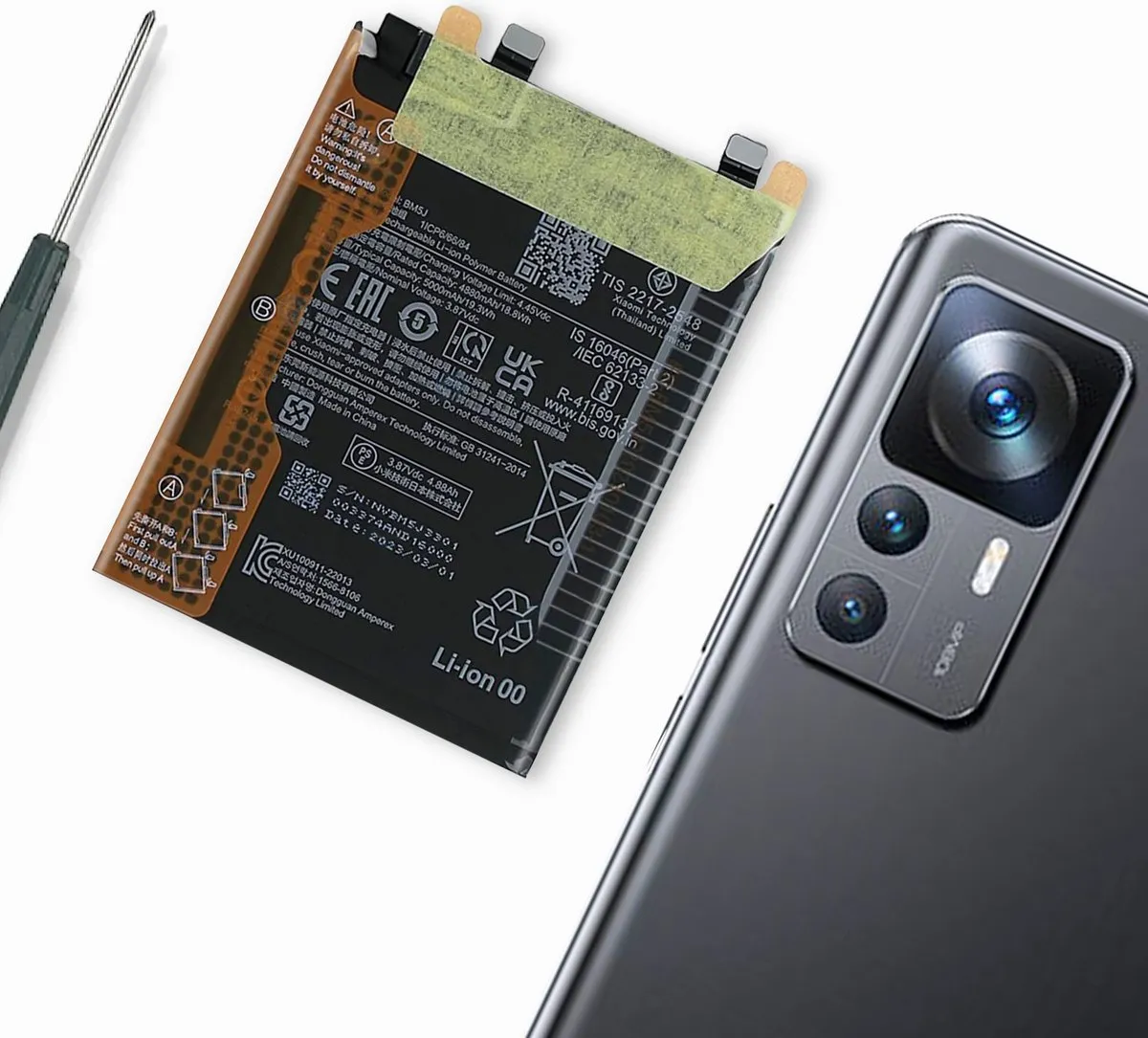 Xiaomi 12T/12T Pro Batterij 5000mAh - Zwart