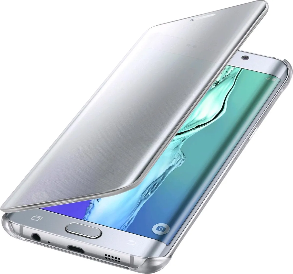 Samsung Clear View Cover S6 Edge+ - Zilver