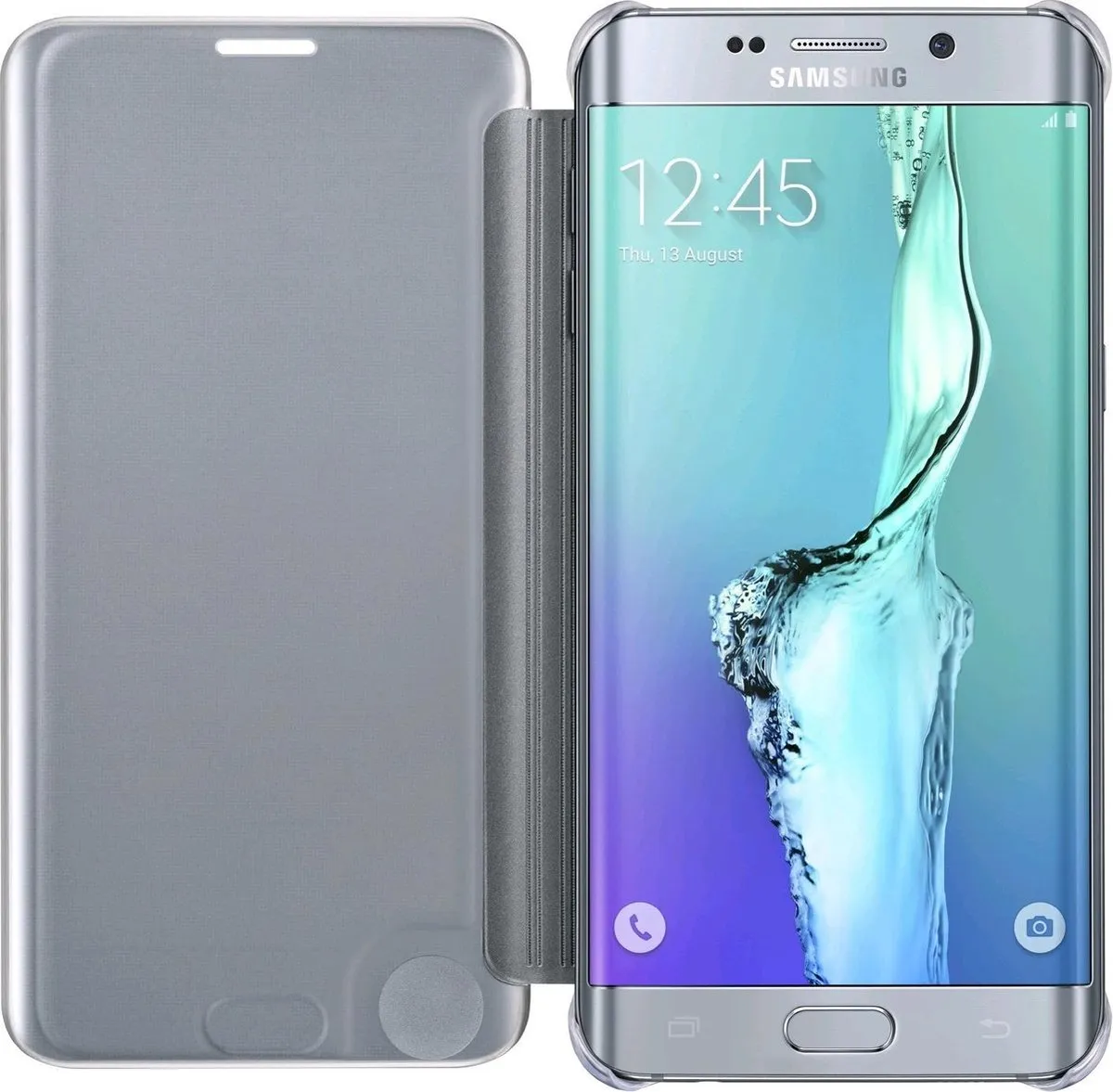 Samsung Clear View Cover S6 Edge+ - Zilver