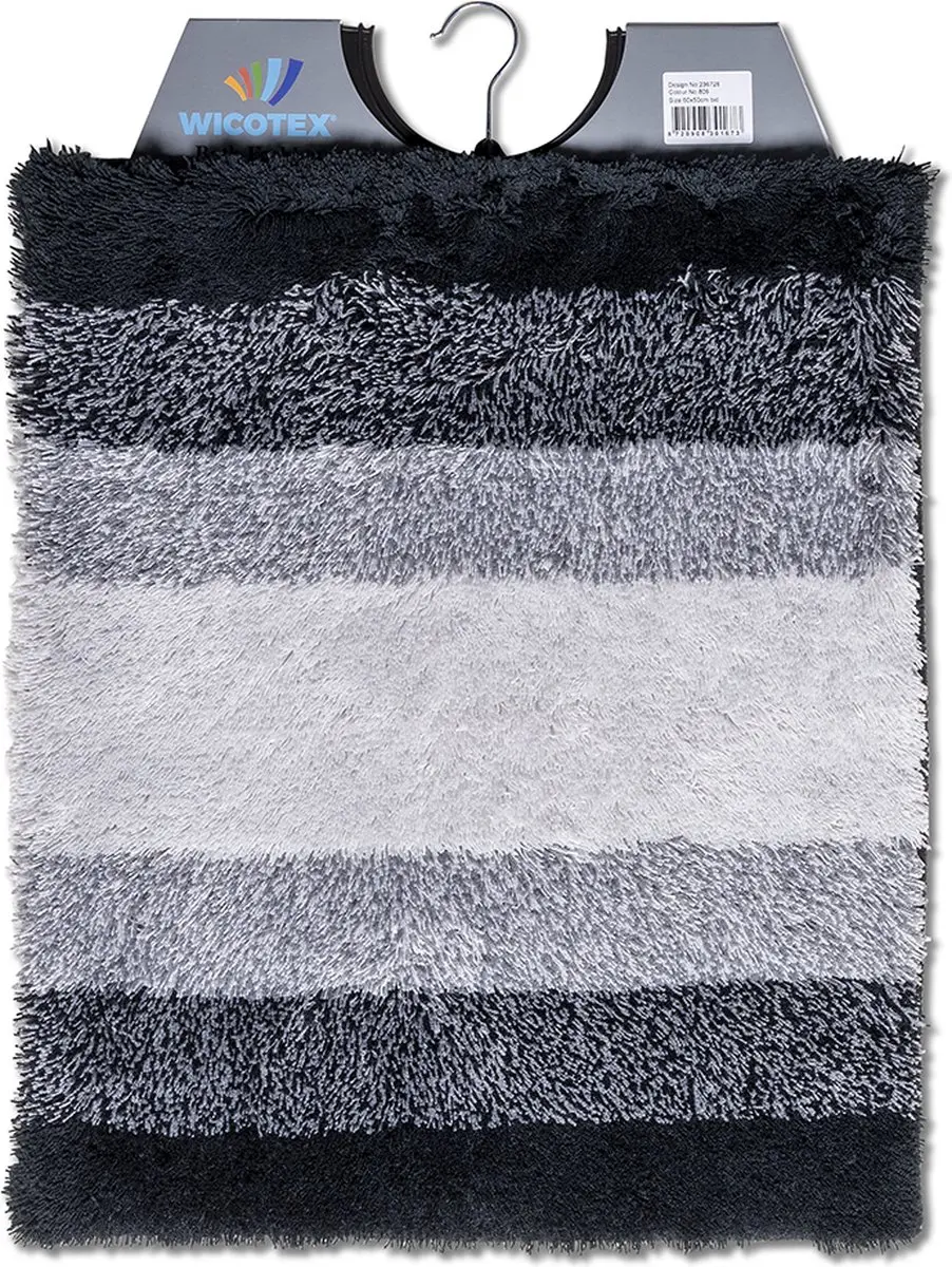 Wicotex Bidetmat Regenboog Zwart 50x60cm