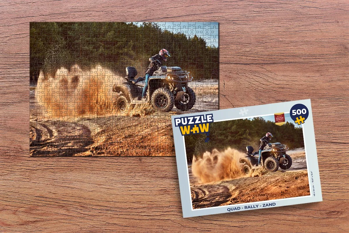 PuzzleWow Quad Rally Legpuzzel 500 Stuks - Multicolor