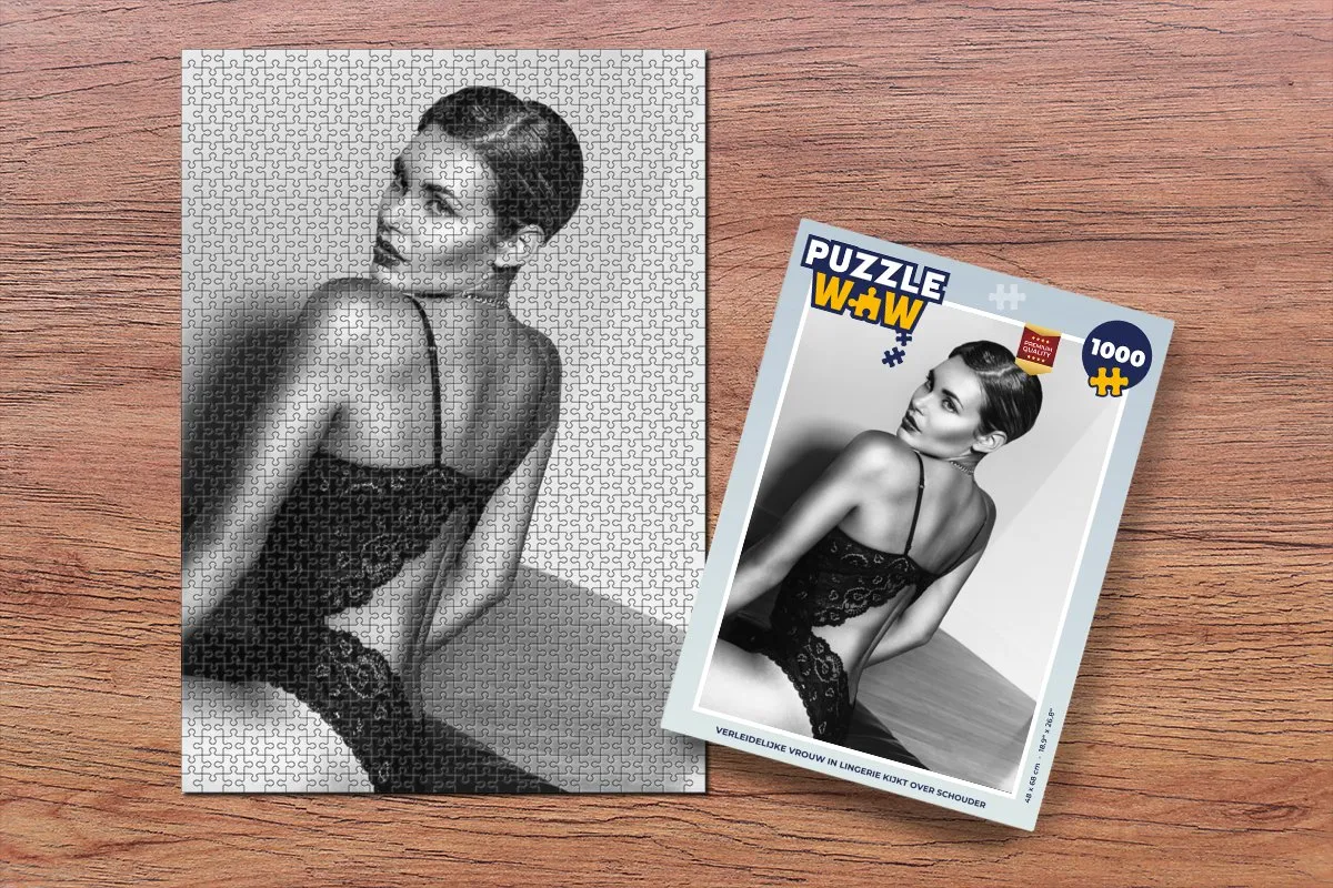 PuzzleWow Legpuzzel Verleidelijke Vrouw 1000 Stuks - Multicolor