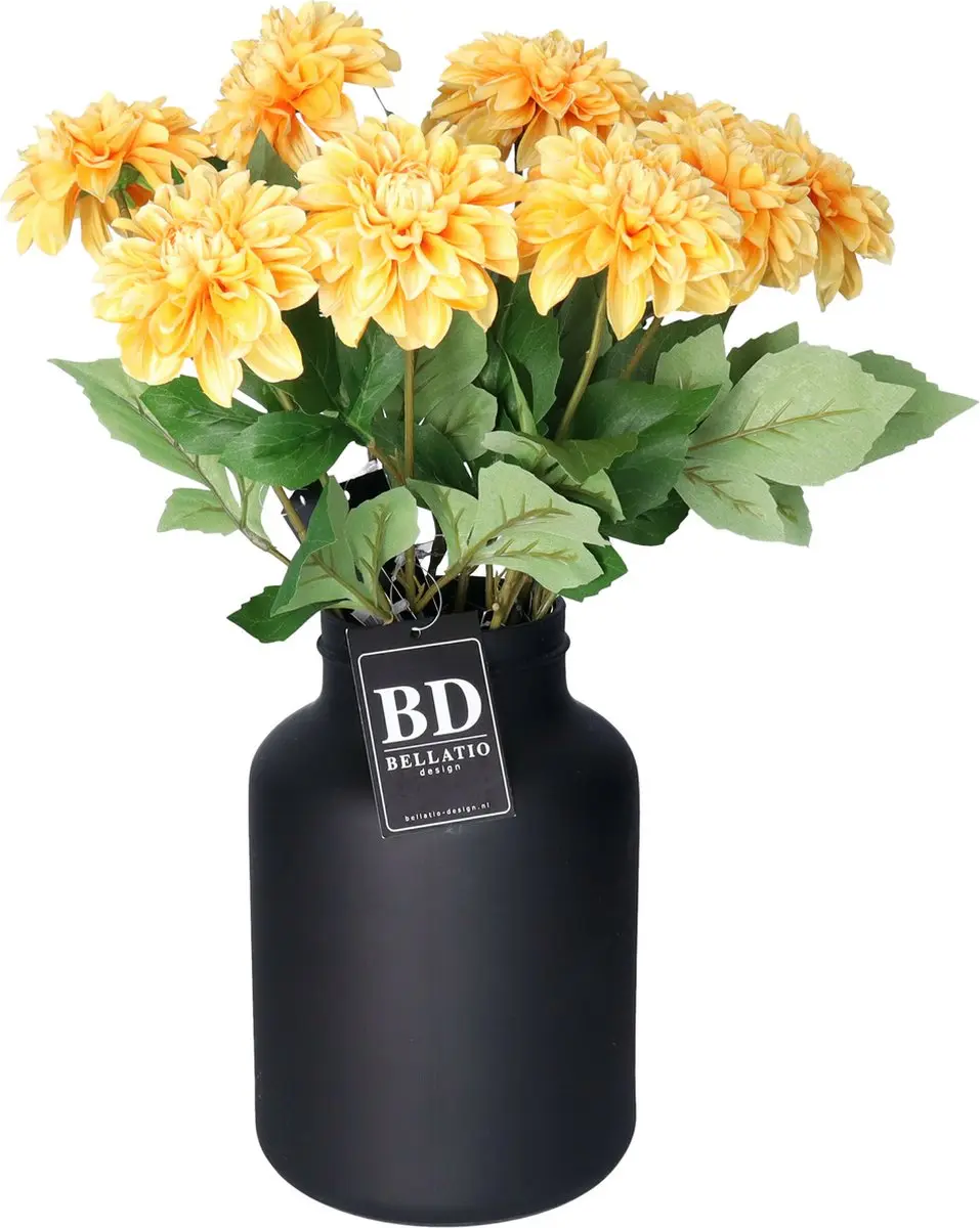 Bellatio Design Kunstbloem Dahlia boeket