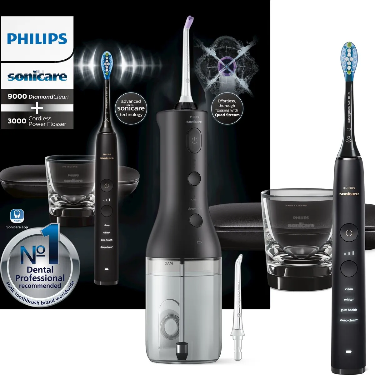 Philips Sonicare Diamond Clean 9000 & Power Flosser 3000