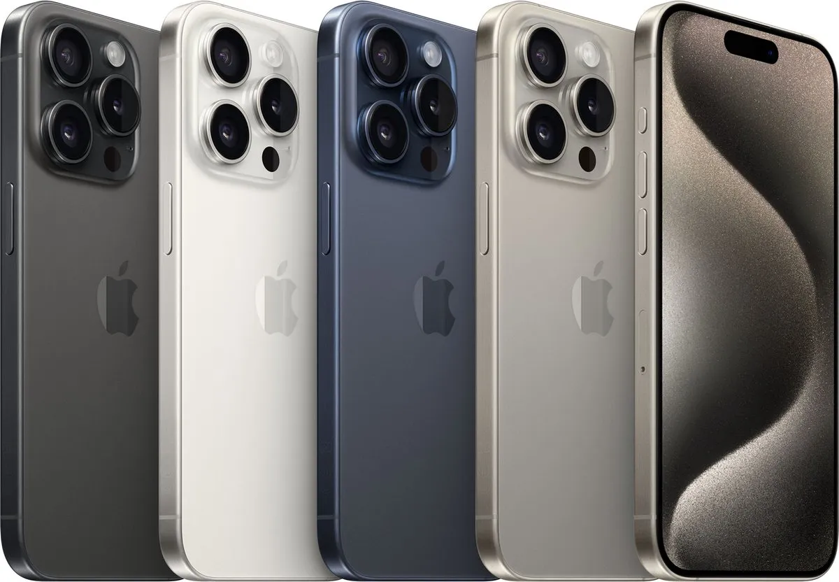 Apple iPhone 15 Pro MTV03ZD/A - 128GB - Blauw Titanium