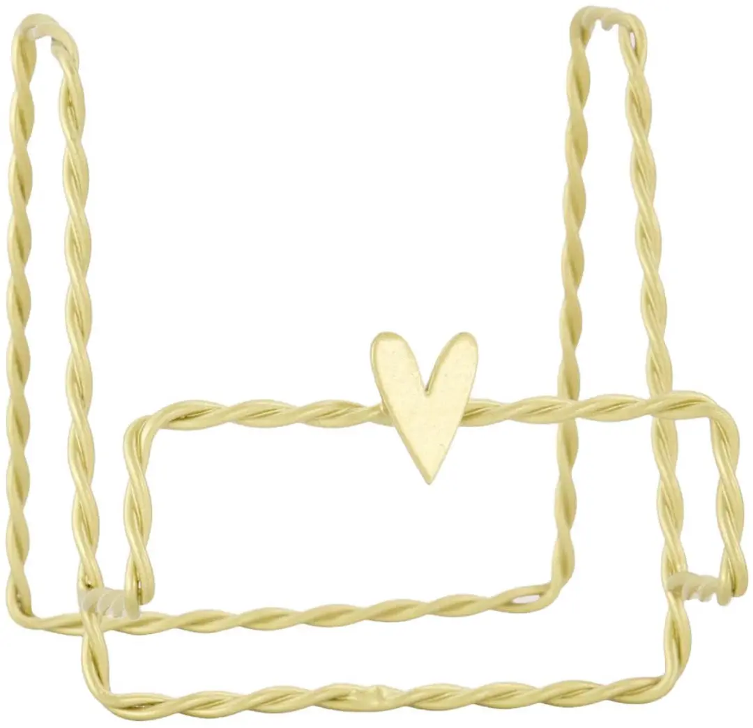 Zusss Card Stand Metal Heart Metaal Gold