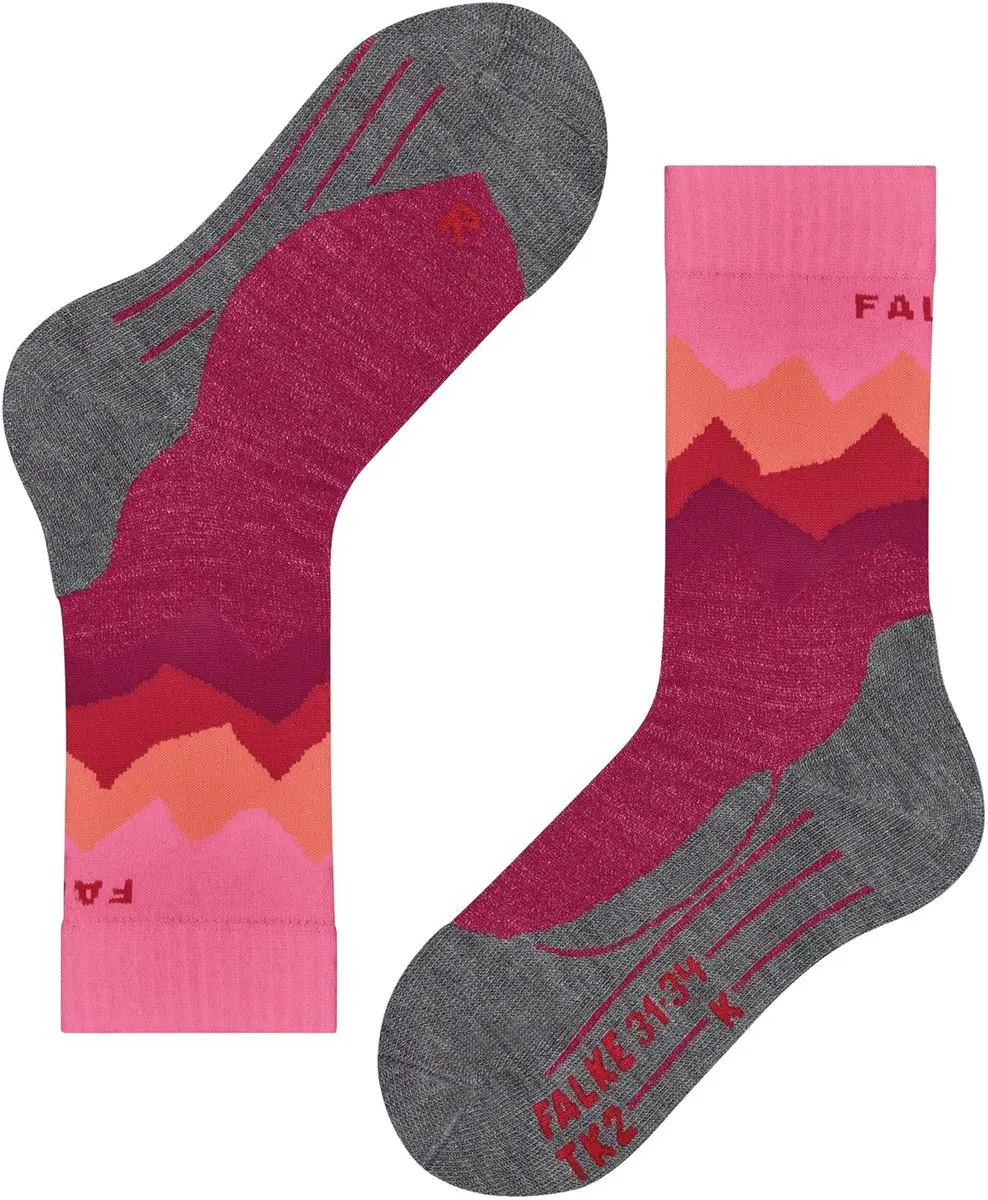 Falke TK2 Trend Kids Wandelsokken 31-34 - Rood - afbeelding 4 van 5