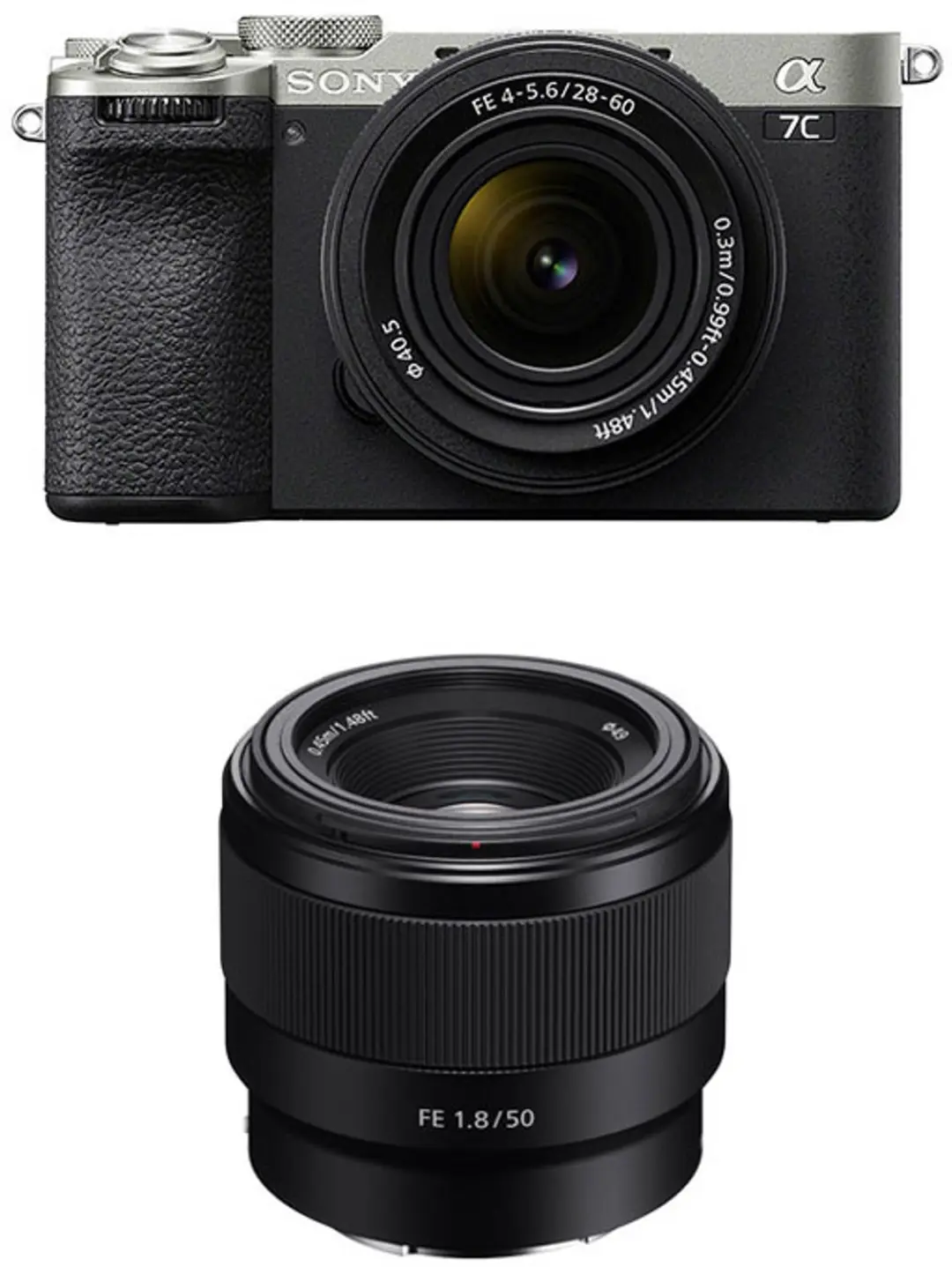 SONY ALPHA 7C II Silber + FE 28-60 mm f/4-5.6 + FE 50 mm f/1.8 Objektiv