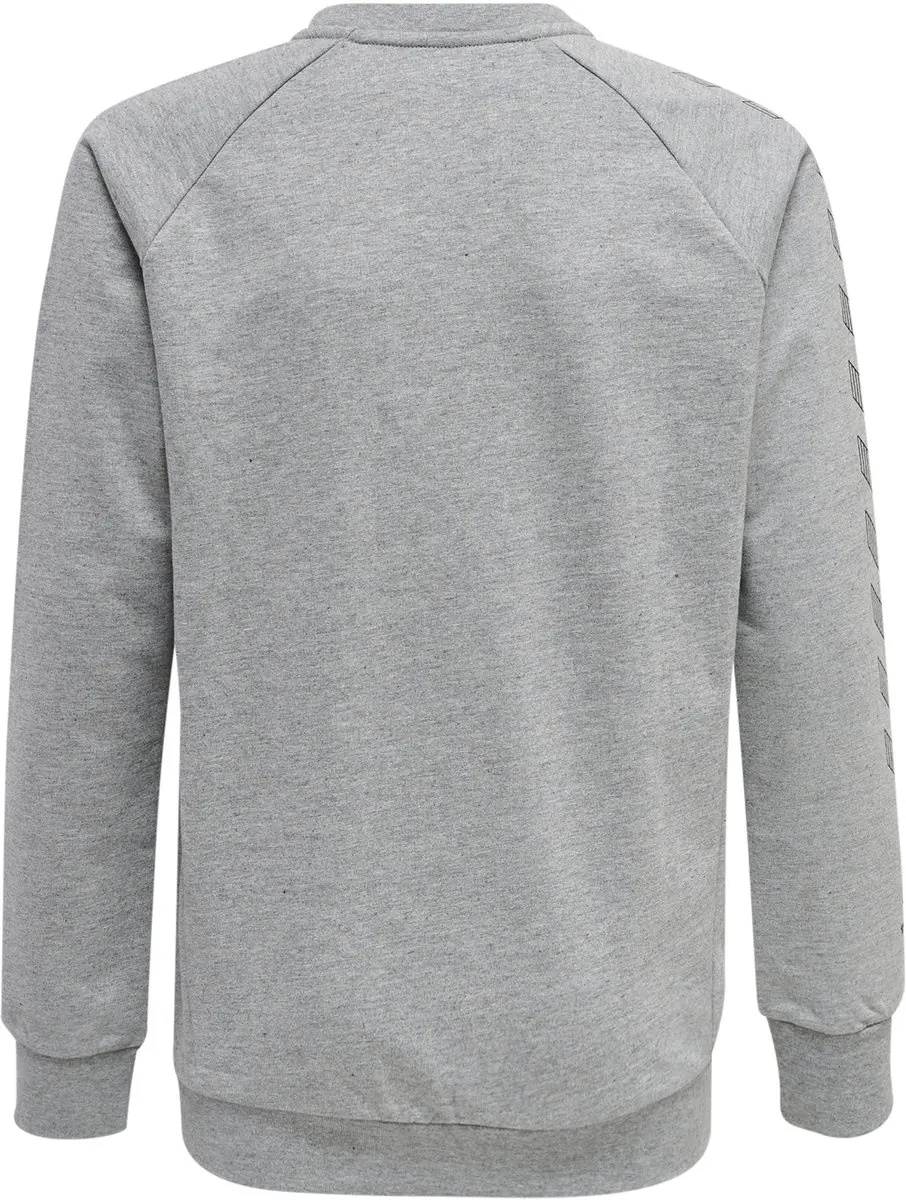 Hummel Move Grid Katoenen Sweater - Grijs Melange - afbeelding 3 van 6
