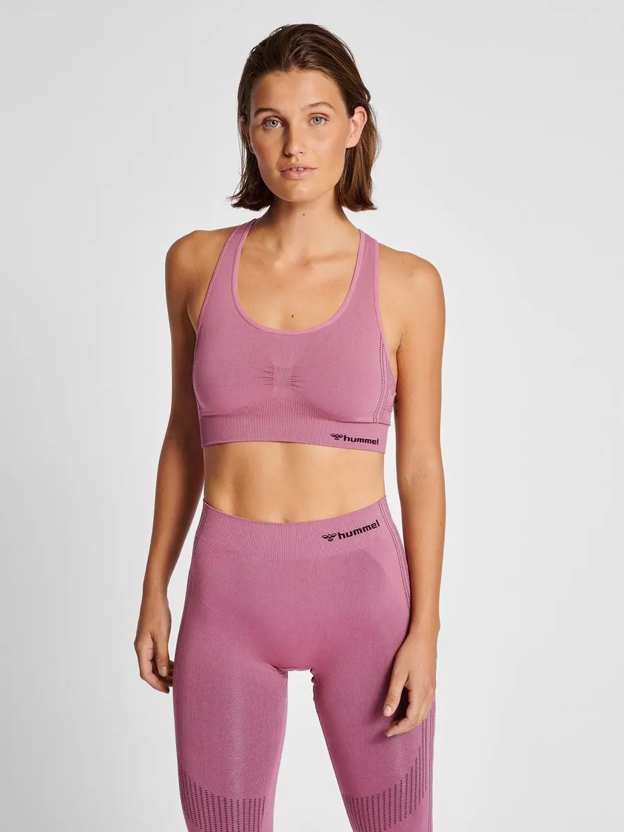 Hummel Shaping Naadloze Sportbeha - XS Heather Rose - afbeelding 4 van 6