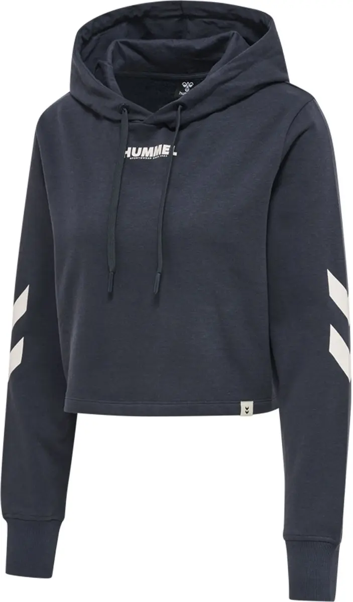 Hummel HmlLEGACY Cropped Hoodie - Blauw - afbeelding 2 van 6