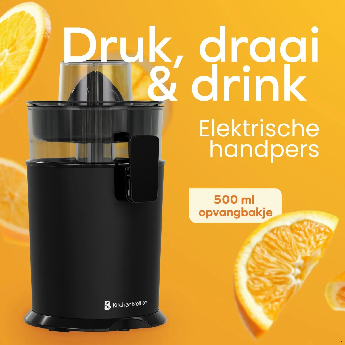 KitchenBrothers Citruspers KB1004178 - 0.5L - Zwart