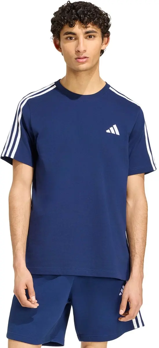 Adidas Essentials 3-Stripes T-shirt Heren Blauw L