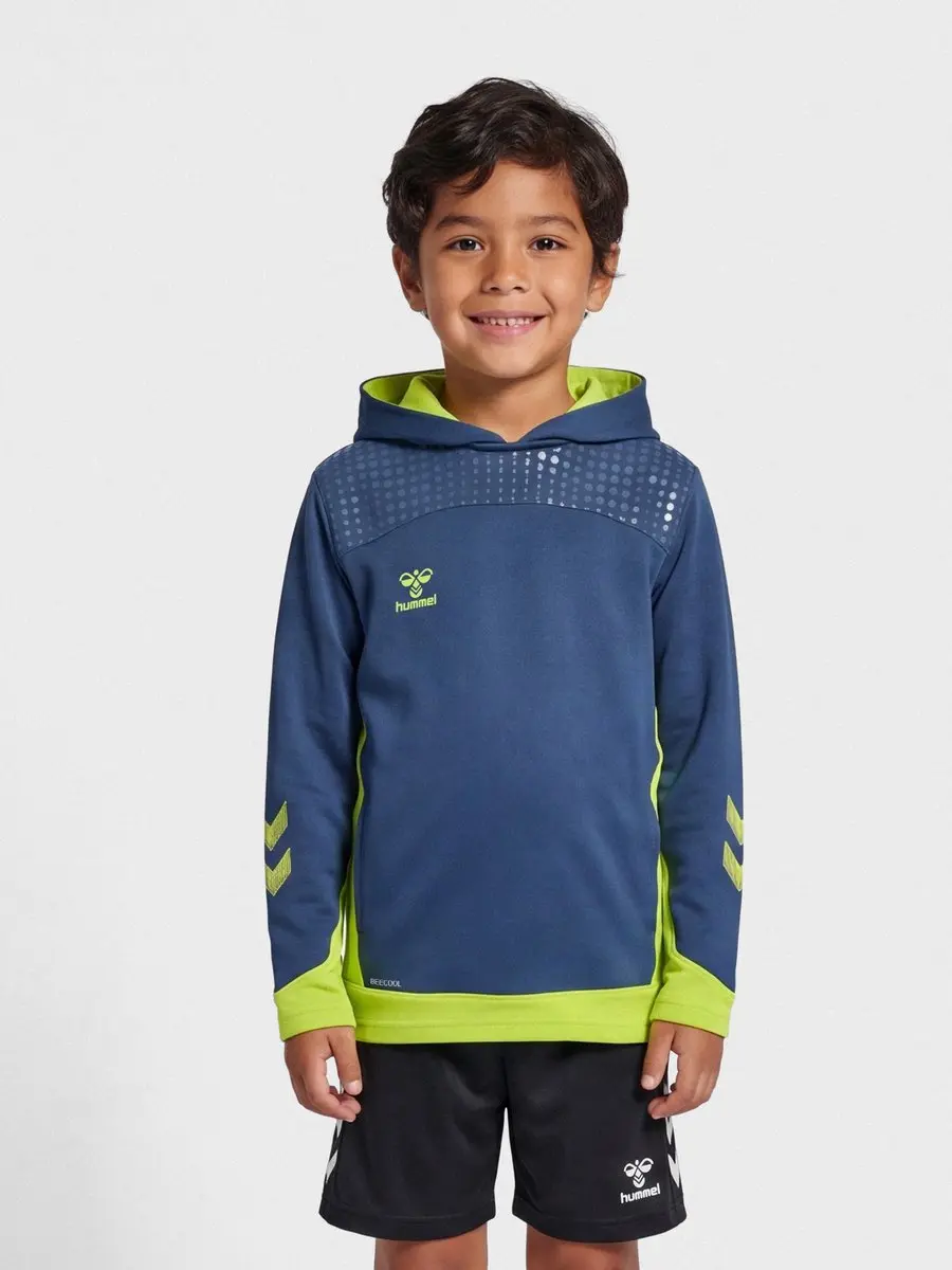 Hummel HMLLead Poly Hoodie Kids - DARK DENIM - afbeelding 5 van 6