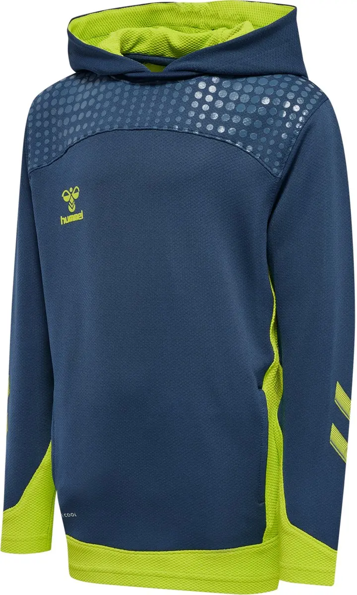 Hummel HMLLead Poly Hoodie Kids - DARK DENIM - afbeelding 2 van 6