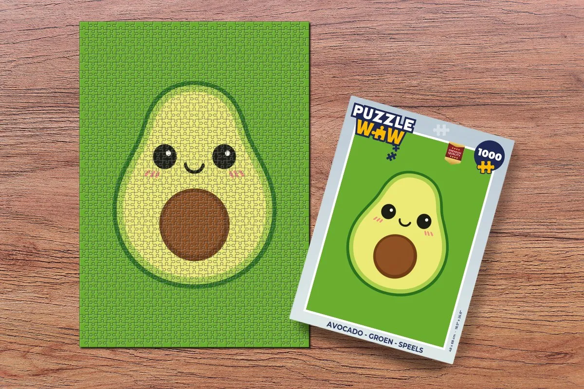 PuzzleWow Legpuzzel Avocado Groen 1000 Stukjes