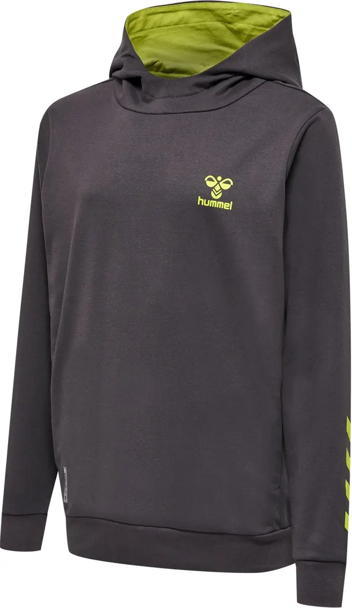 Hummel Off-Grid Katoenen Hoodie Kids 116 - Forged Iron/Dark Citron - afbeelding 2 van 4