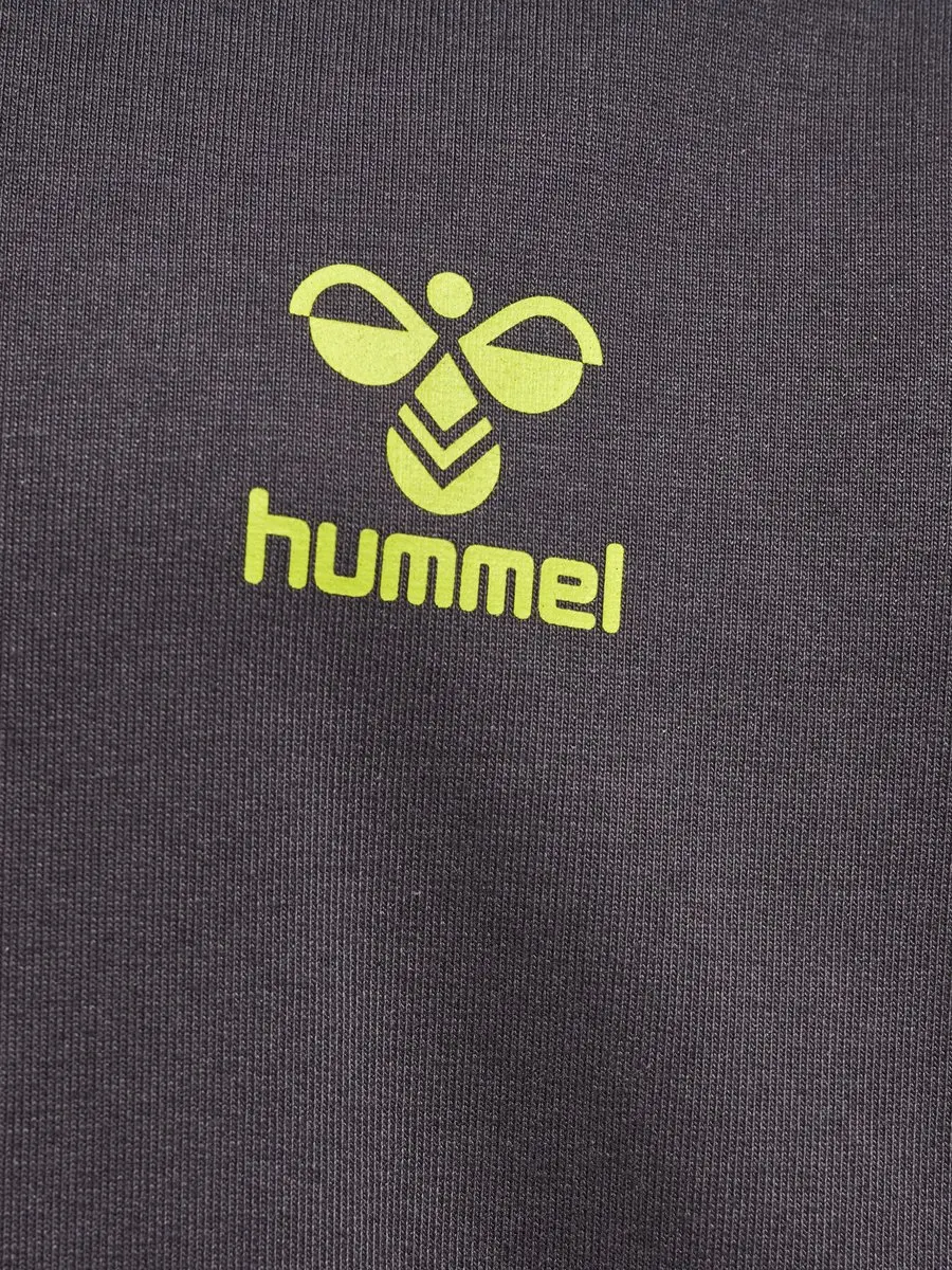 Hummel Off-Grid Katoenen Hoodie Kids 116 - Forged Iron/Dark Citron - afbeelding 4 van 4