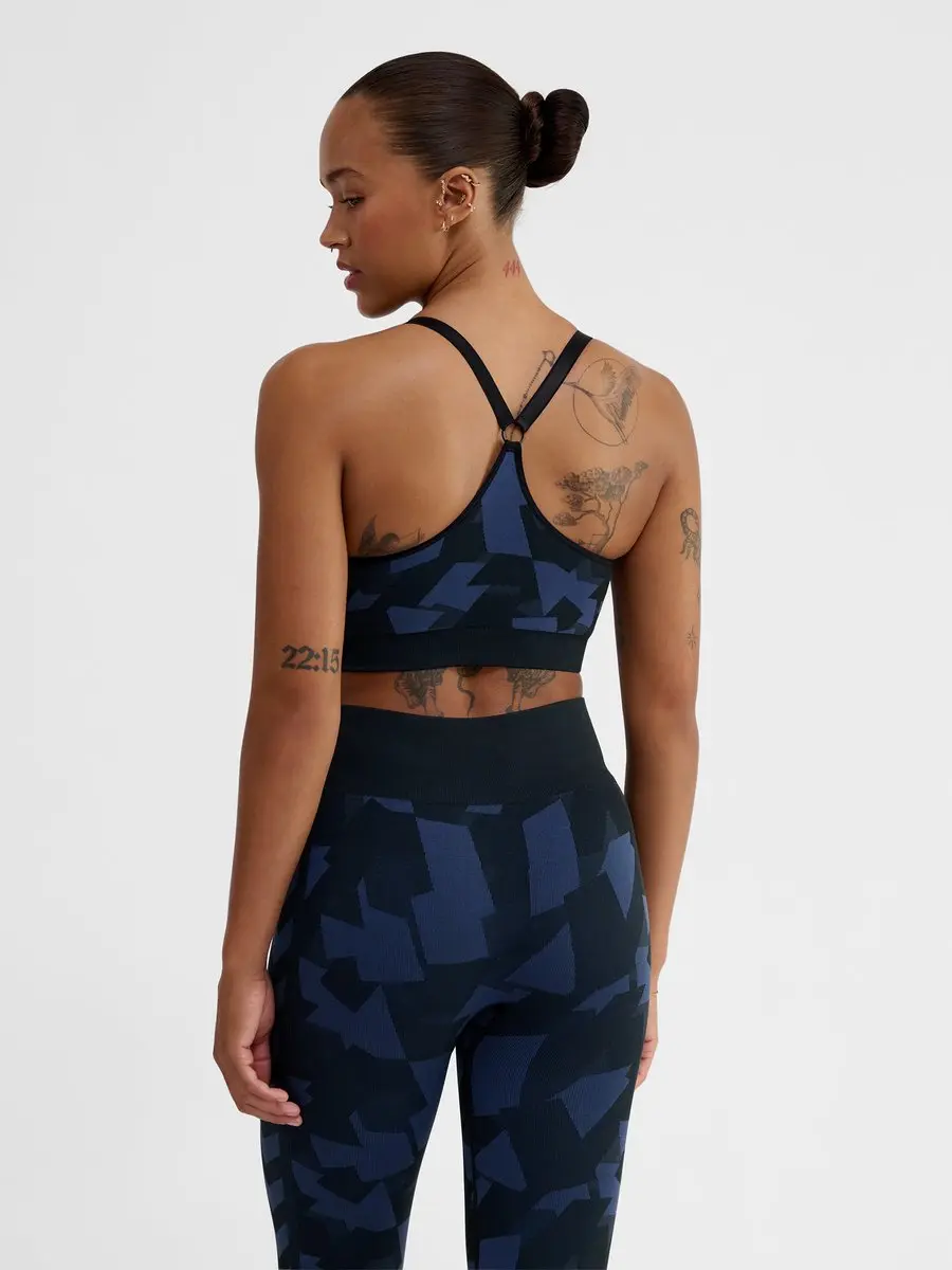 Hummel Combine Seamless Padded Bra - S - Indigo Melange - afbeelding 5 van 6